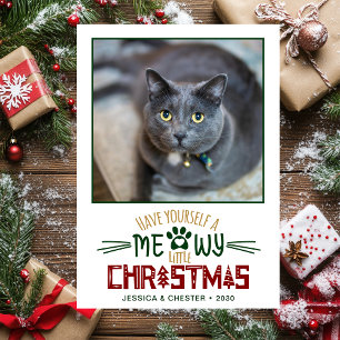 Frohe Weihnachten mit Miezekatze Foto