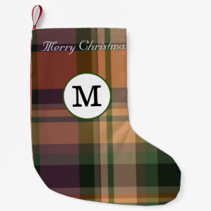 Frohe Weihnachten mit Monogramm elegante erste Tar Kleiner Weihnachtsstrumpf