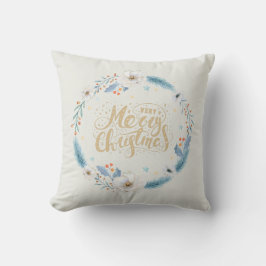 Frohe Weihnachten Mit Monogramm Kraut Kissen