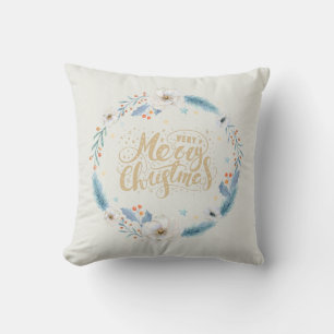 Frohe Weihnachten Mit Monogramm Kraut Kissen