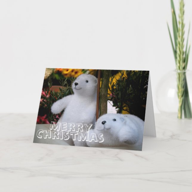 Frohe Weihnachten mit Niedlichen Teddy Bears - Grü (Vorderseite)