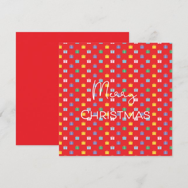 Frohe Weihnachten mit Presents Modern Red (Vorne/Hinten)