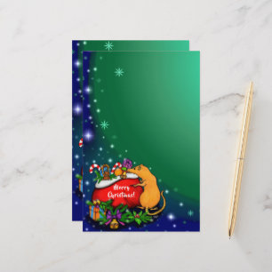 Frohe Weihnachten mit Rat Prince Briefpapier