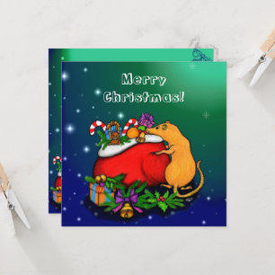 Frohe Weihnachten mit Rat Prince Card Karte