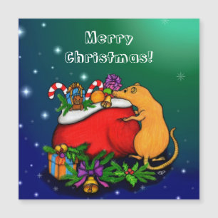 Frohe Weihnachten mit Rat Prince Magnetic Card Magnetkarte