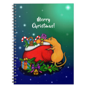 Frohe Weihnachten mit Rat Prince Notizblock