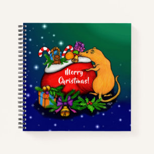 Frohe Weihnachten mit Rat Prince Notizbuch