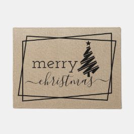 Frohe Weihnachten mit Ribbon Tree Doormat Fußmatte