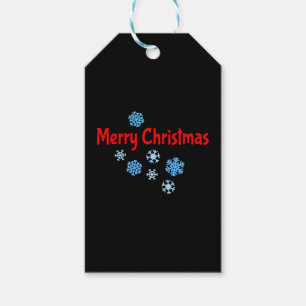 Frohe Weihnachten mit Schneeflocken Geschenkanhänger