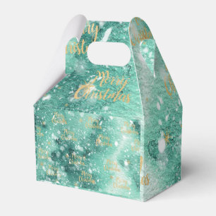 Frohe Weihnachten mit Schneeflocken Geschenkschachtel