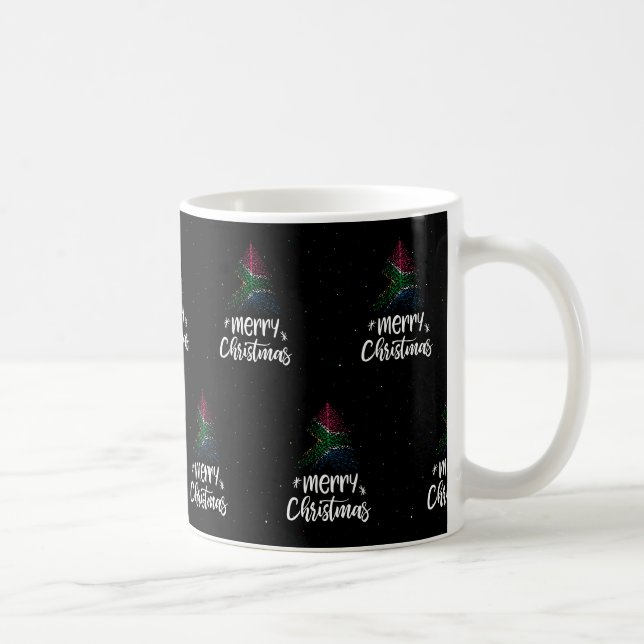 Frohe Weihnachten mit Südafrika-Flagge Kaffeetasse (Rechts)