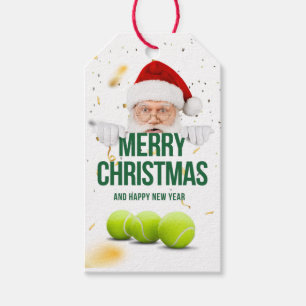Frohe Weihnachten mit Tennisball Weihnachten Geschenkanhänger