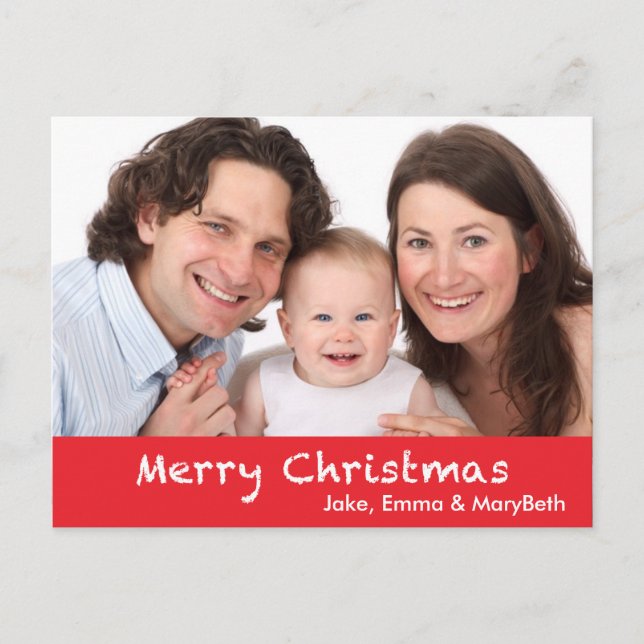 Frohe Weihnachten mit Text und Foto (Vorderseite)