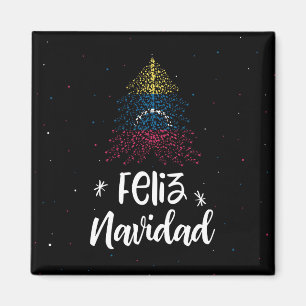 Frohe Weihnachten mit venezolanischer Flagge Magnet