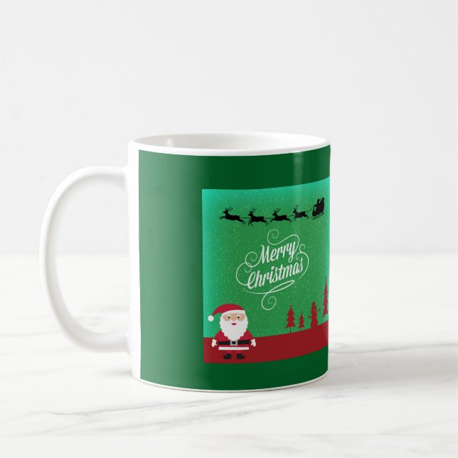 Frohe Weihnachten mit Weihnachten Kaffeetasse (Links)
