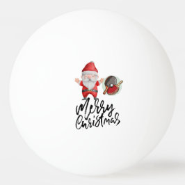 Frohe Weihnachten mit Weihnachten lustiges Gesicht Tischtennisball