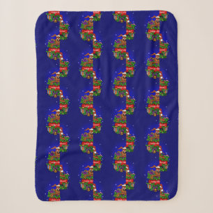 Frohe Weihnachten mit Weihnachts-Rabbit Sherpadecke