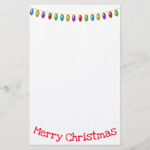 Frohe Weihnachten mit Weihnachtslicht Briefpapier