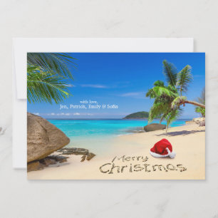 Frohe Weihnachten mit Weihnachtsmannmütze in den T