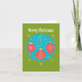 Frohe Weihnachten Mitte des Jahrhunderts Moderne O Karte