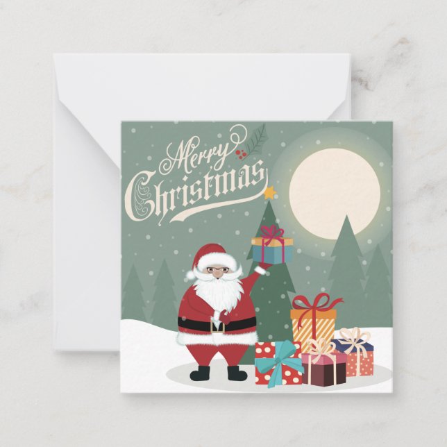 Frohe Weihnachten Mitteilungskarte (Vorderseite)