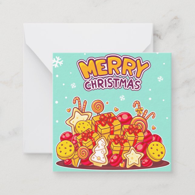 Frohe Weihnachten Mitteilungskarte (Vorderseite)