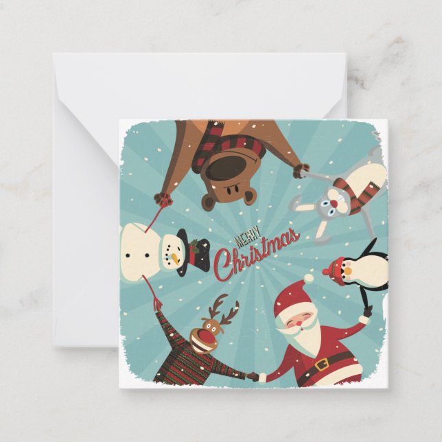 Frohe Weihnachten Mitteilungskarte (Vorderseite)