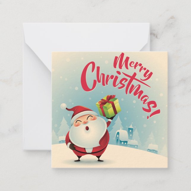 Frohe Weihnachten Mitteilungskarte (Vorderseite)