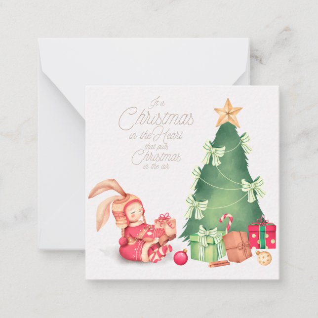 Frohe Weihnachten Mitteilungskarte (Vorderseite)