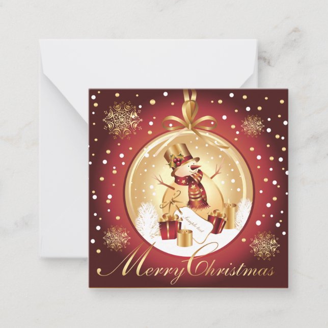 Frohe Weihnachten Mitteilungskarte (Vorderseite)