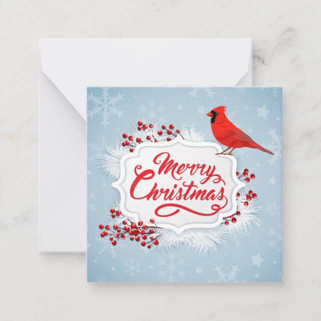 Frohe Weihnachten Mitteilungskarte (Vorderseite)