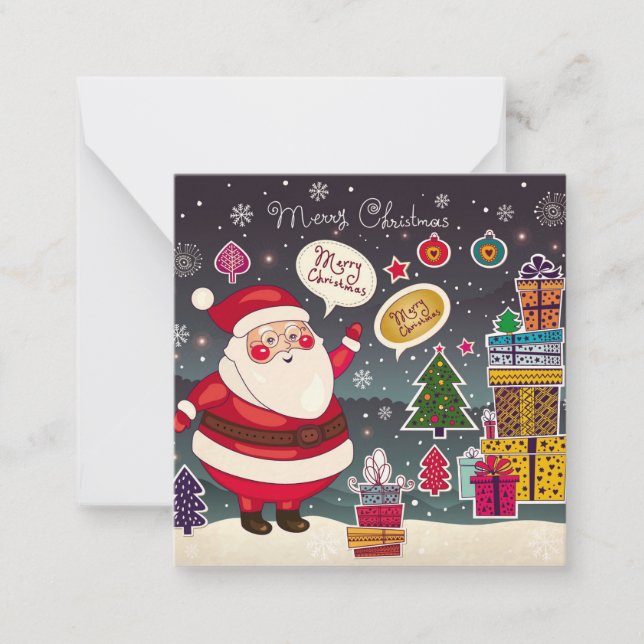 Frohe Weihnachten Mitteilungskarte (Vorderseite)
