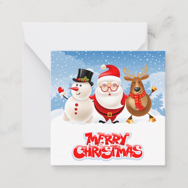 Frohe Weihnachten Mitteilungskarte (Vorderseite)
