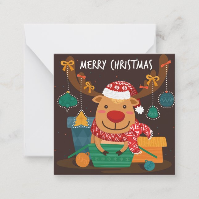 Frohe Weihnachten Mitteilungskarte (Vorderseite)