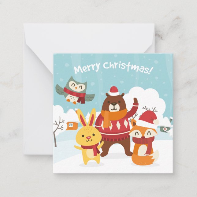 Frohe Weihnachten Mitteilungskarte (Vorderseite)