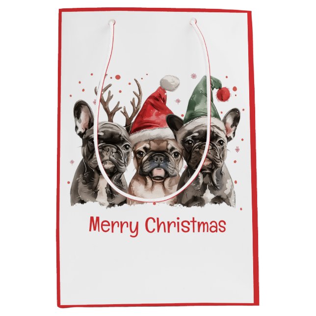 Frohe Weihnachten Mittlere Geschenktüte (Vorderseite)