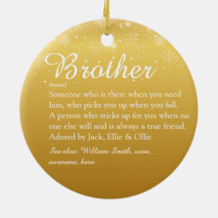 Frohe Weihnachten Modern Lustiger Bruder Definitio Keramik Ornament