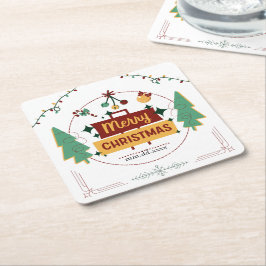 Frohe Weihnachten Modern Minimalist Untersetzer