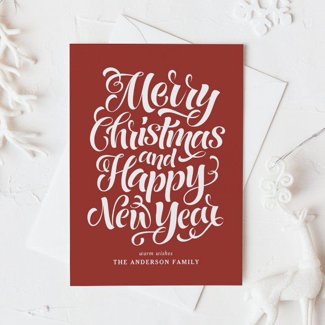 Frohe Weihnachten Moderne Calligraphie Red (Von Creator hochgeladen)