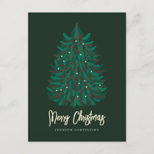 Frohe Weihnachten Moderne einfache Weihnachtsbaume Ankündigungspostkarte