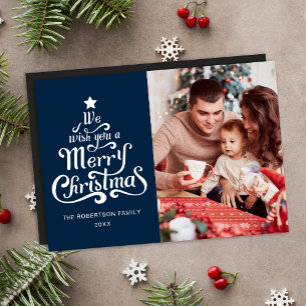 Frohe Weihnachten Moderne Foto Magnetische Weihnac Magnetkarte