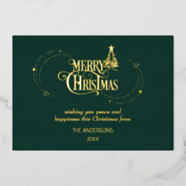 Frohe Weihnachten Moderne grafische Typografie Non Folien Feiertagskarte