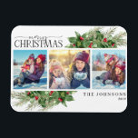 Frohe Weihnachten Moderne Holly Berry Foto Magnet<br><div class="desc">Feiern Sie die schönste Zeit des Jahres mit unserem fröhlichen Weihnachtsmagazin Holly Berry Foto Magnet! Diese wunderschöne Karte zeigt eine atemberaubende Collage von drei Fotos mit moderner Aquarell und festlichen Motiven der Heiligen Beere. Die perfekte Art, Ihren Freunden und ihren Lieben den Feiertag zu schenken, ist diese Karte sicher, um...</div>