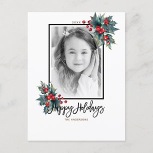 Frohe Weihnachten Moderne Holly Berry & Streifen F