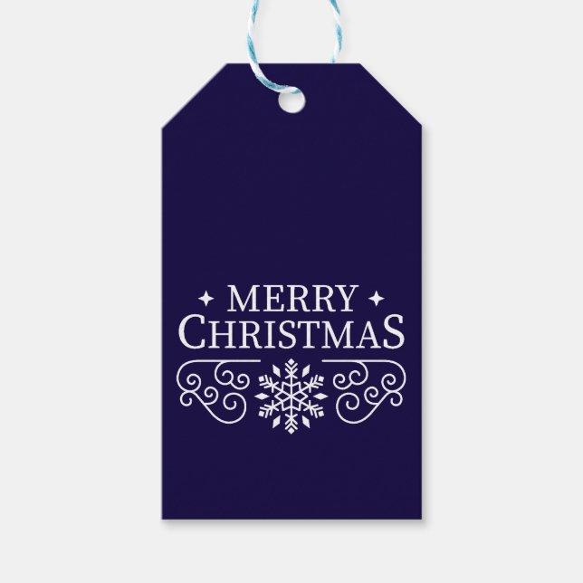 Frohe Weihnachten Moderne individuell anpassbar Geschenkanhänger (Vorderseite)