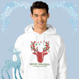 Frohe Weihnachten moderne Rentiere mit Feenlicht T-Shirt