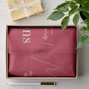 Frohe Weihnachten Moderne Rote Personalisierte Seidenpapier