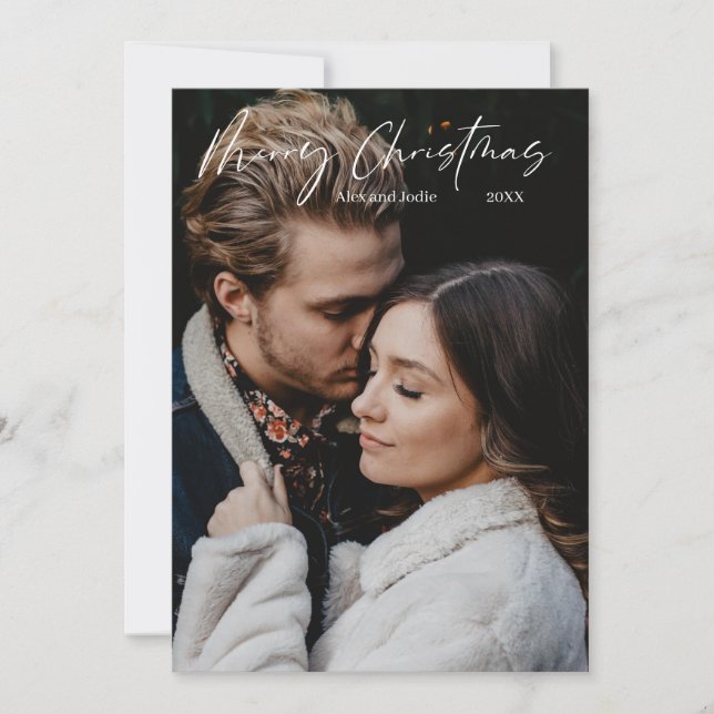 Frohe Weihnachten Moderne Scripting Minimalismus (Vorderseite)