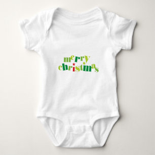 frohe Weihnachten moderne Typografie Baby Strampler