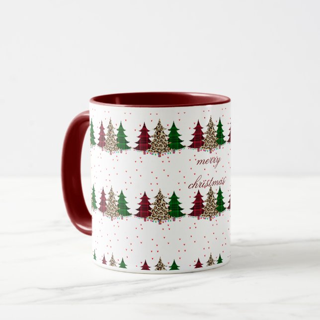 Frohe Weihnachten Moderne und Elegant Tasse (Vorderseite Links)